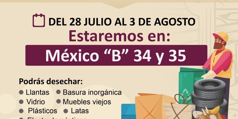 Arranca 30 Ayuntamiento Campaña de Descacharre semanal en la ciudad