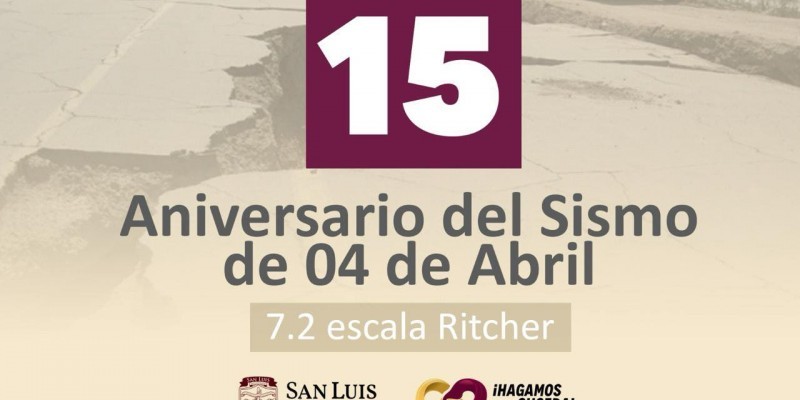 Conmemora PC 15 aniversario de sismo del 04 de abril