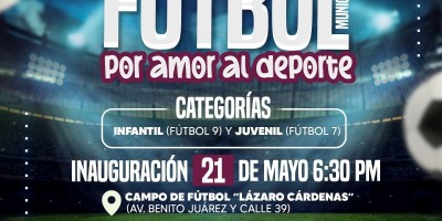 Invita 30 Ayuntamiento al 1er Torneo Municipal “Por Amor al Deporte”