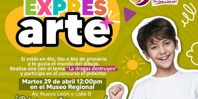 Invita Cultura a participar en el concurso de dibujo “ExpresARTE”